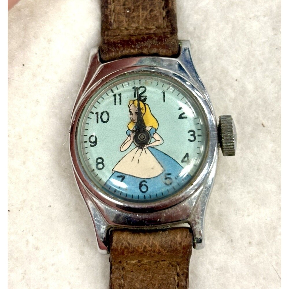 Vintage Timex Alice in Wonderland Disney Character Watch Mechanical Untested